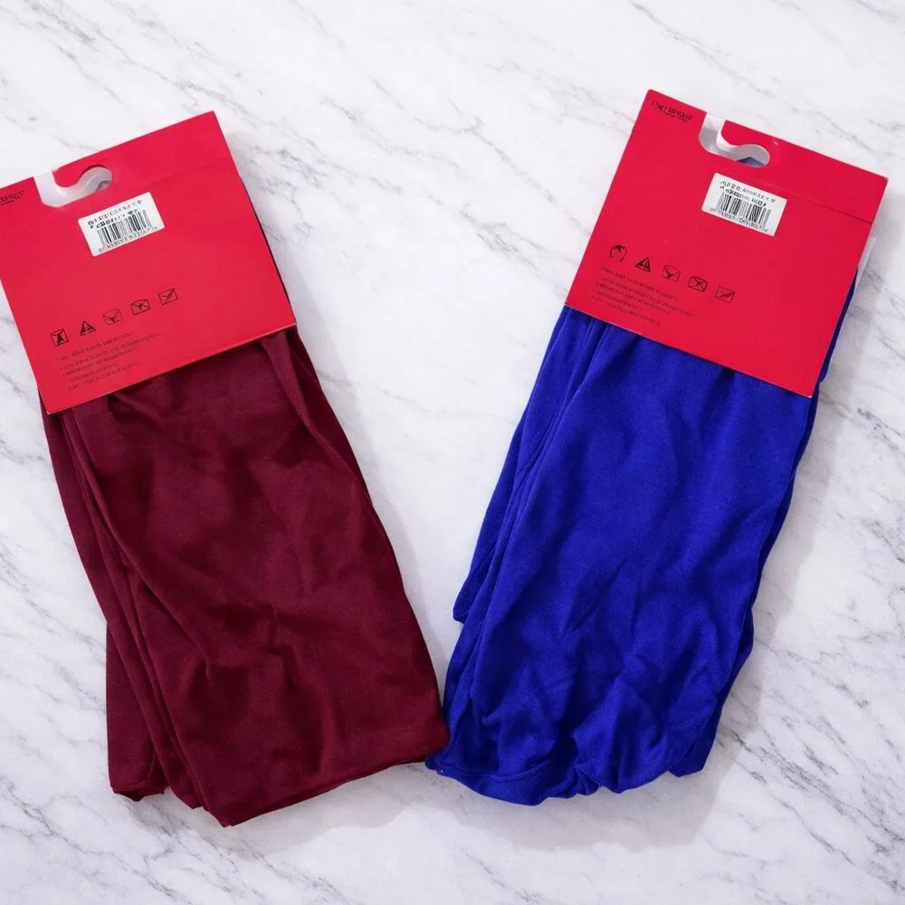 🆕 NWT NuNu Trouser Socks – Burgundy & Blue | Size 9–11